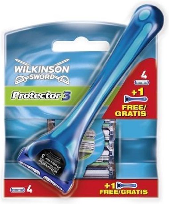 Wilkinson Sword Protector 3 Scheerhouder + Protector 3 mesjes - 4 Stuks |  bol.com