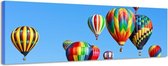 Luchtballonnen - Canvas Schilderij Panorama 158 x 46 cm