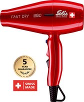 Solis Fast Dry 381 - Sèche-cheveux Professionnel - Hair Dryer - Rouge