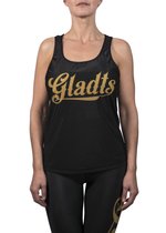 Gladts squat proof dameslegging dames zwart met gouden letters - M en gratis bijpassend shirt