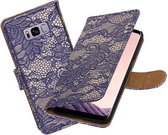 BestCases.nl Samsung Galaxy S8+ Plus Lace booktype hoesje Blauw