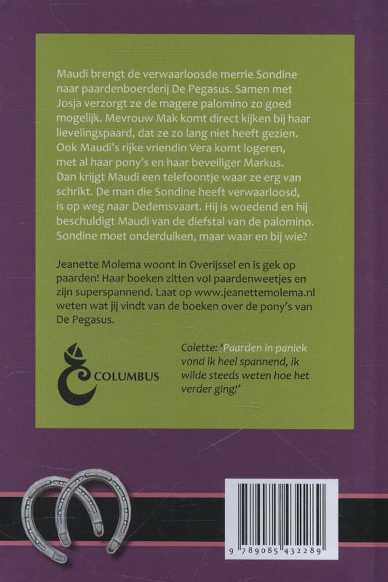 De pony's van de Pegasus 5 - Dreiging op de Pegasus - back cover