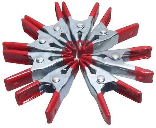 Benson Zeilklemmen/veerklemmen - 8x - staal - 5 cm - mini lijmklemmen van Benson — afbeelding 4