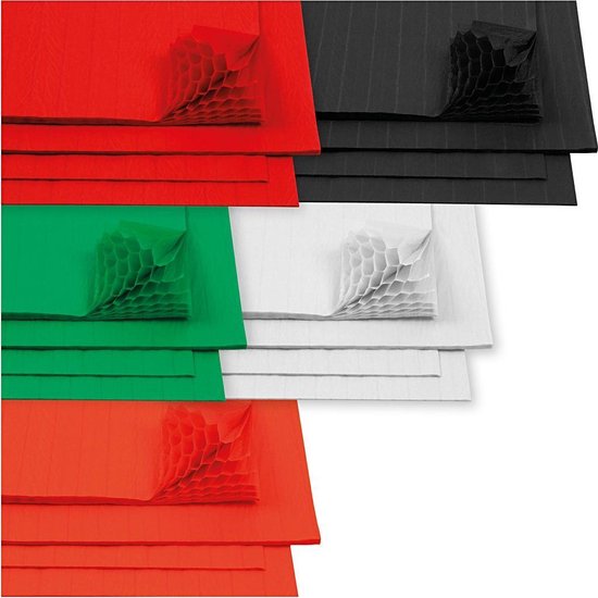 Laboratorium cent gips Honingraat papier. vel 28x17.8 cm. kleuren assorti. 40vellen [HOB-205199] |  bol.com