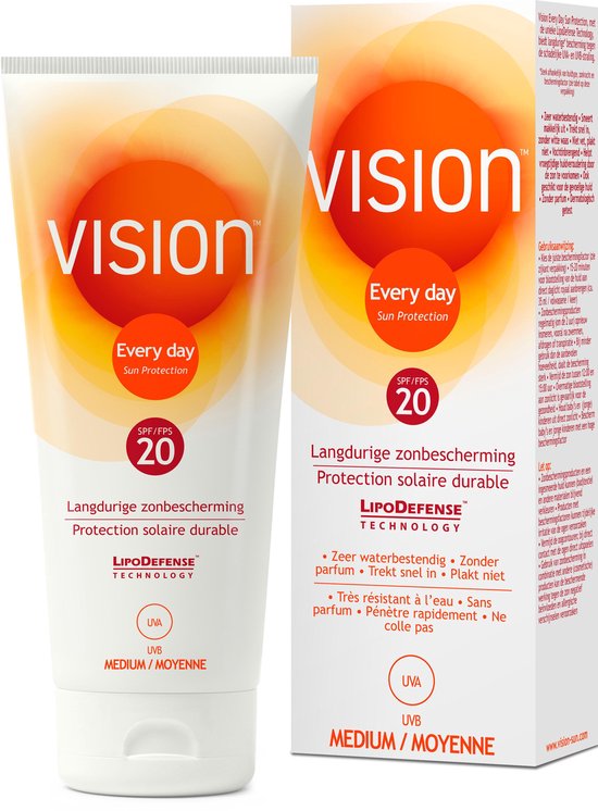 snelweg inflatie mug Vision Every Day Sun Protection Zonnebrand - SPF 20 - 100 ml | bol.com