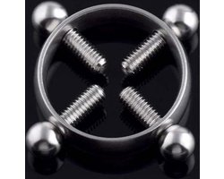 Tepelklem met schroefjes 18mm aanpasbaar | Seksspeeltje | bondage | SM | Tepel Unisex | borstversiering