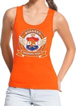 Oranje Holland drinking team tanktop / mouwloos shirt dames M