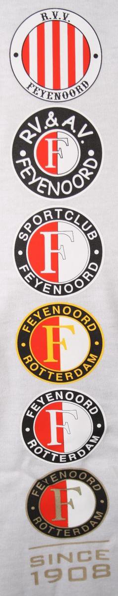 Bol Com Feyenoord T Shirt Oprichting Met Oud Logo Wit Maat M