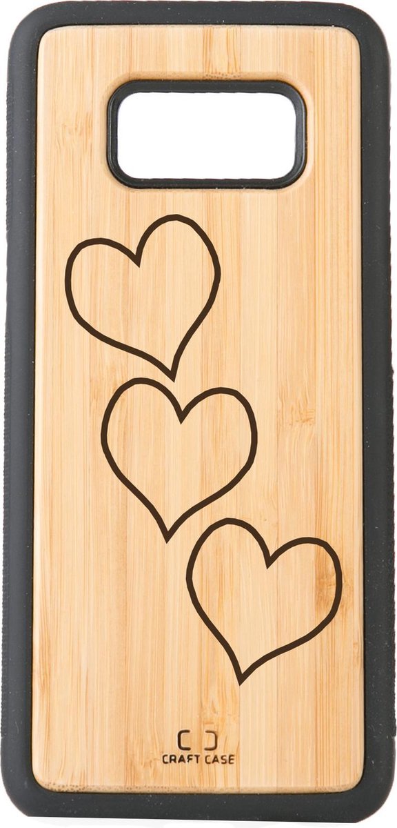 Bamboe telefoonhoesje Hearts - Craft Case - Samsung S7 Edge