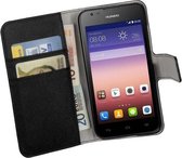 HC Zwart Huawei Ascend Y550 Bookcase Wallet case Telefoonhoesje