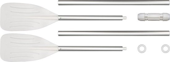 Set Peddels Kunststof Zilver/wit 120 Cm 2-delig te maken tot 1