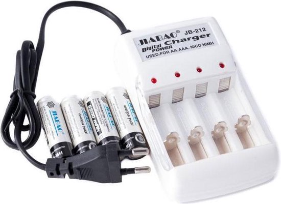 Batterijoplader AA en AAA en NiCd/NiMH – Batterijlader met 4x 5500mAh AA  Oplaadbare... | bol.com