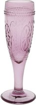 Cosy@Home Victoria Wijnglas - Ø 7.5 cm x 20 cm - Roze - Set-4