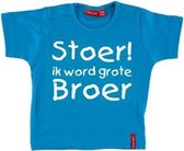 T-shirt | Stoer! Ik word grote broer | aqua | maat 86/92