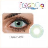 FreshGo Hidrocor Topaz gekleurde lenzen met lensdoosje