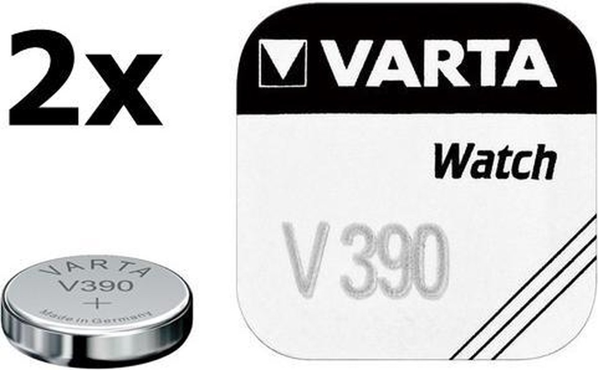 2 Stuks - Varta V390 80mAh 1.55V knoopcel batterij