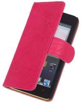 BestCases Roze Luxe Echt Lederen Booktype Hoesje Huawei Ascend G510