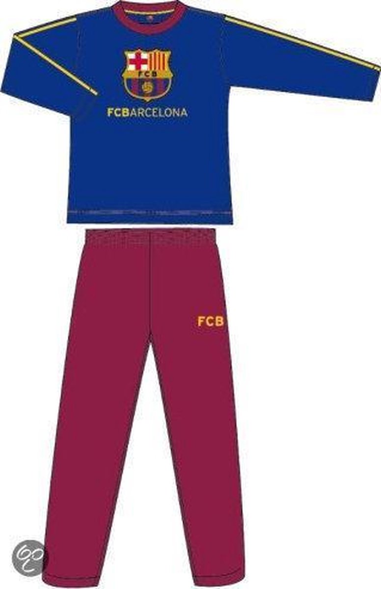 Pyjama barcelona blauw/rood FCB maat 146/152 | bol.com