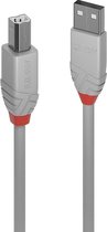 Lindy USB 2.0 Kabel Type A/B Anthra Line M/M 2m