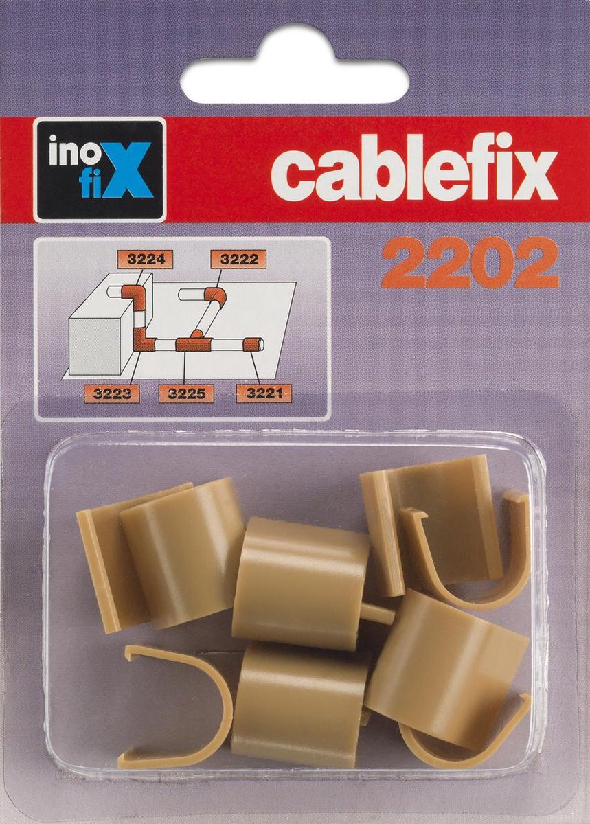 Inofix Cablefix 2202 Verlengstukken Licht Bruin (Grenenhout kleur)