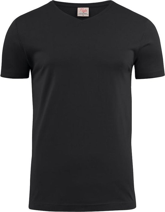 Printer T-Shirt Heavy V-hals Man 2264024 Zwart - Maat XXL