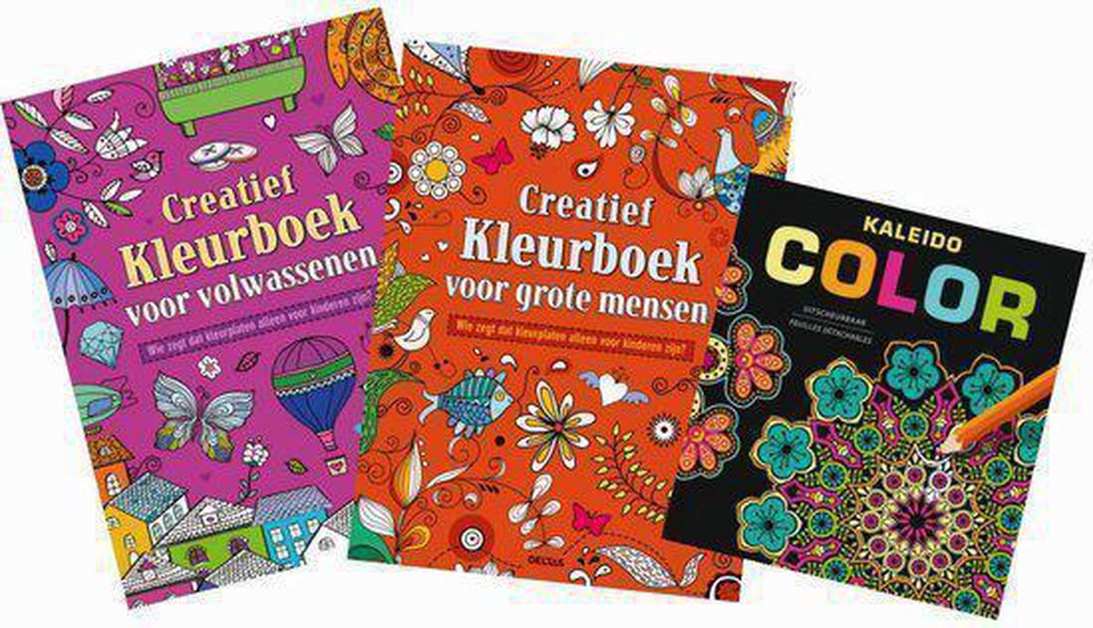 bol.com | Kleurboeken voor volwassenen set, Uitgeverij Deltas
