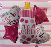 Geboorte Ballonnen - Its A Girl - Aluminium Ballonnen - 5 Pack-baby ballon meisje