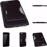 Echt Leer hoesje - Apple iPhone 6 / 6s - Lederen Barchello Jacket Case Black - Hardcase (Zwart)