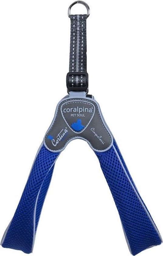 Luxe Coralpina - Hondenharnas tuig Cinquetorri blauw 60-70 cm maat 8