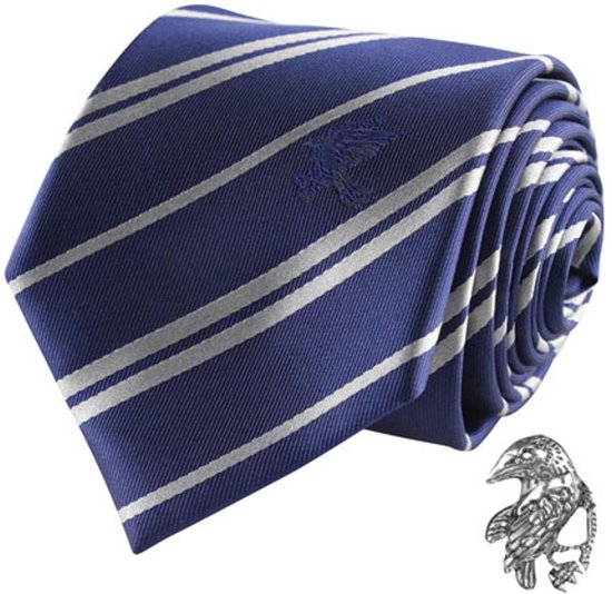 Cinereplicas Harry Potter - Ravenclaw / Ravenklauw Tie / Stropdas Deluxe Edition met Pin