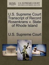 U.S. Supreme Court Transcript of Record Rosenkrans V. State of Rhode Island