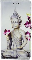 Buddha Boekmodel Hoesje Motorola Moto G6 Plus - Wit