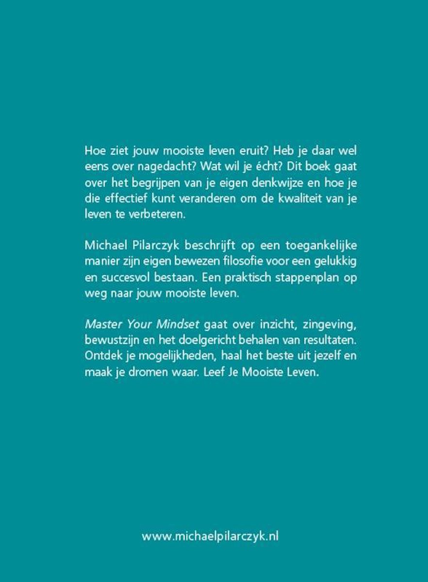 Master your mindset - back cover