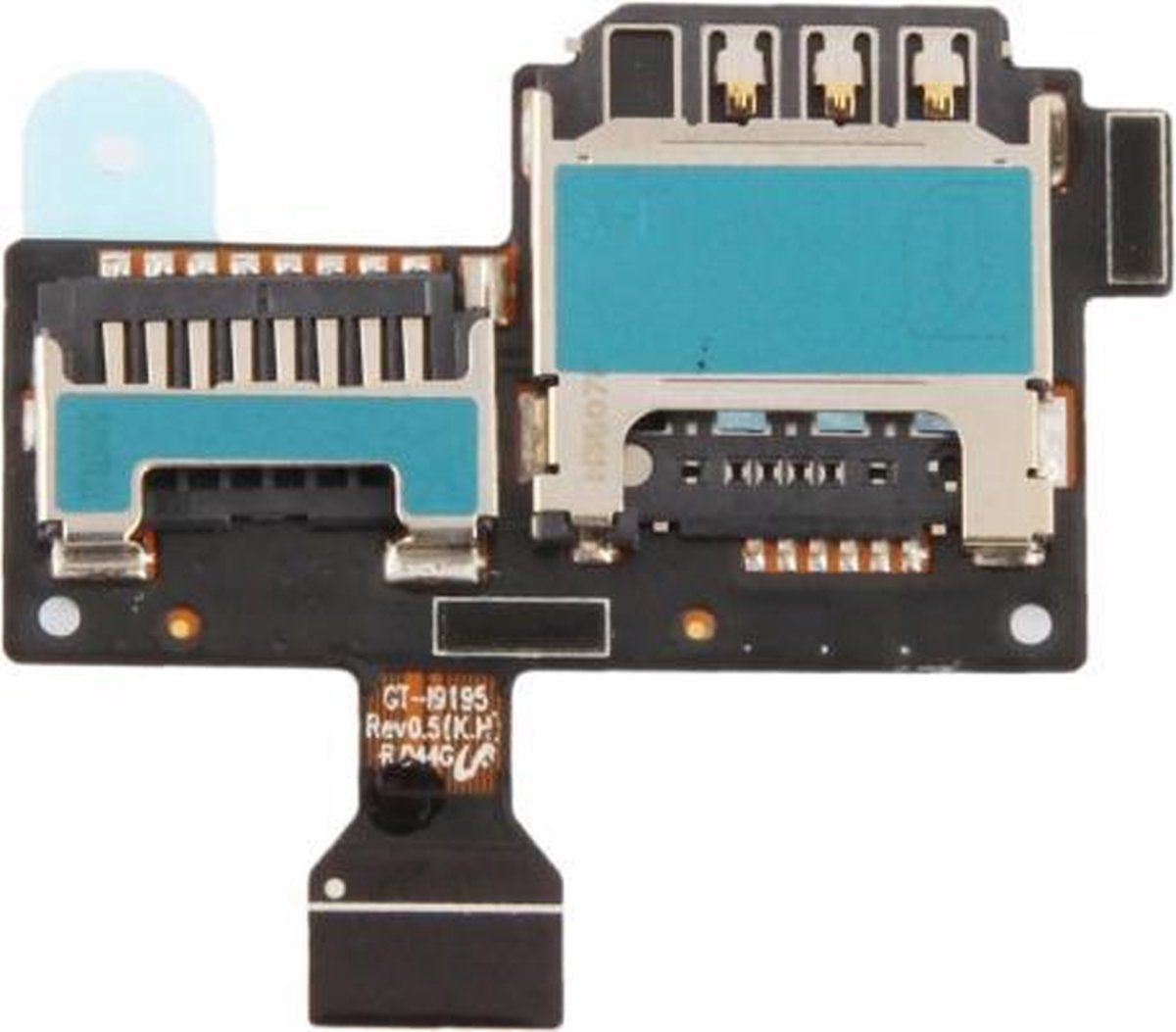 Simkaart en geheugen kaart connector geschikt voor Samsung Galaxy S4 Mini reparatie onderdeel