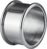 Quiges Stapelring Ring - Basisring - Dames - RVS zilverkleurig - Maat 18 - Hoogte 8mm