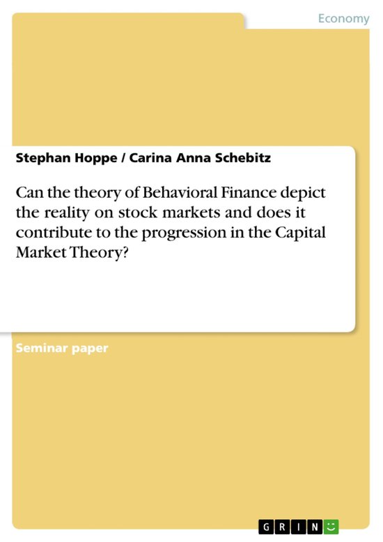 Can the theory of Behavioral Finance depict the reality on s ... - cover