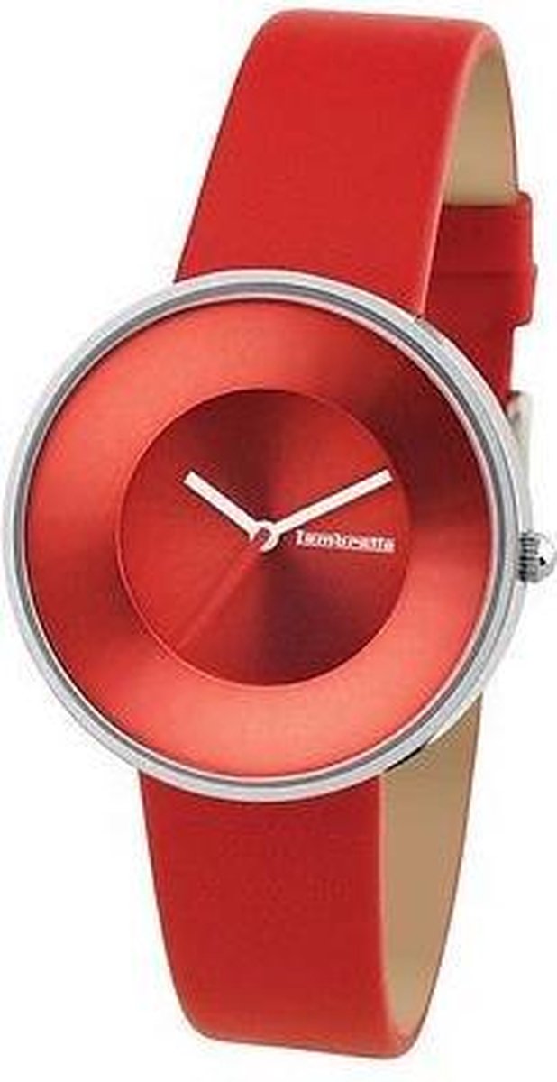Lambretta Cielo rood - horloge - 37 mm - leer - rood
