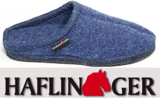 Haflinger Alaska Jeans Pantoffels - Blauw