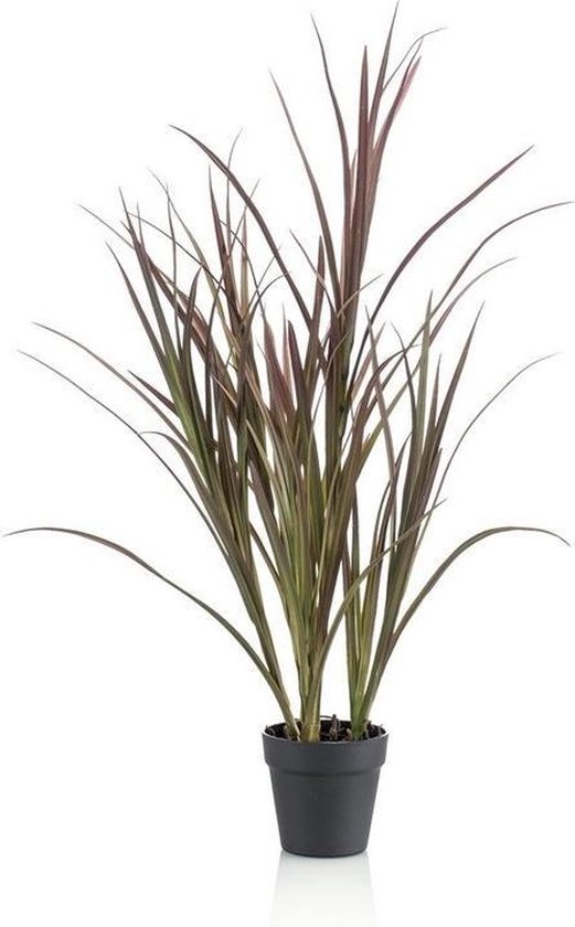 Plante artificielle de bureau herbe haute verte en pot rond noir 90 cm -  Plantes de... | bol.com