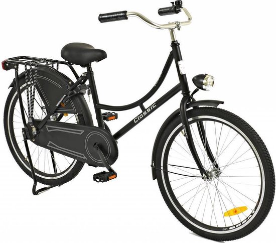 Omafiets 24 inch Zwart (2460) - Meisjesfiets - Jongensfiets | bol.com