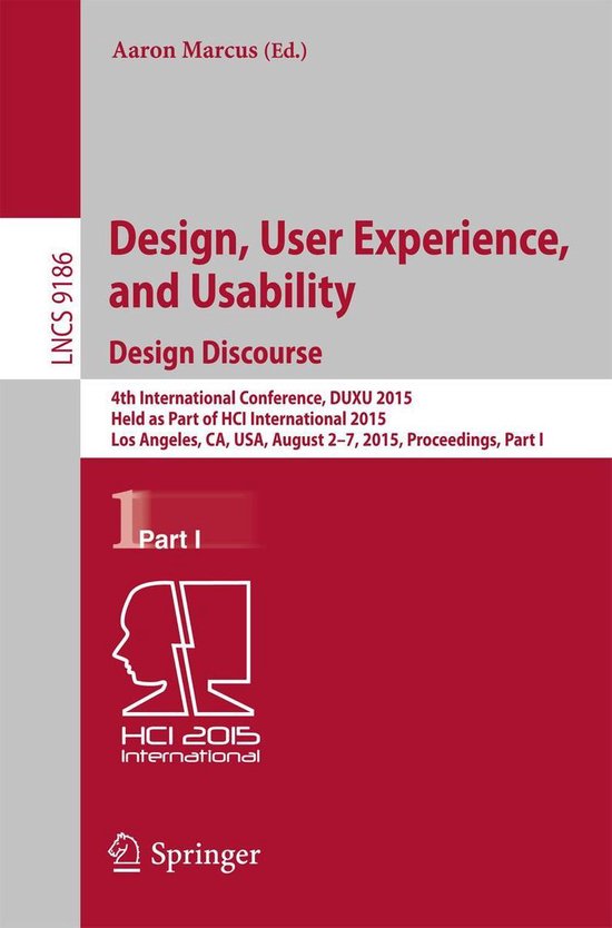 Lecture Notes in Computer Science 9186 - Design, User Experi ... - cover