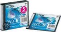 TDK DVD-R 120min/4,7GB 16x 5 stuks in jewelcase