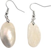 Parelmoeren oorbel White Shell Dangle