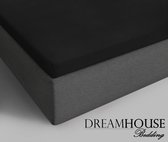 Dreamhouse Topper Hoeslaken - Katoen - Eenpersoons - 90x200 cm - Zwart