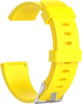 Siliconen armband bandtje polsband voor Fitbit Versa - Kleur - Geel, Maat - L (Large)