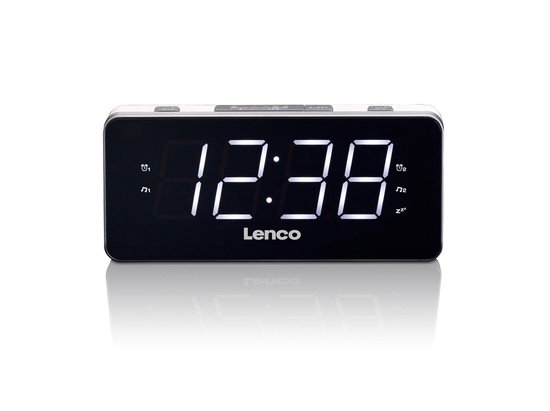 uitrusting Afvoer Duidelijk maken Lenco CR-19 - Wekkerradio met USB-poort en groot LED display - Wit | bol.com