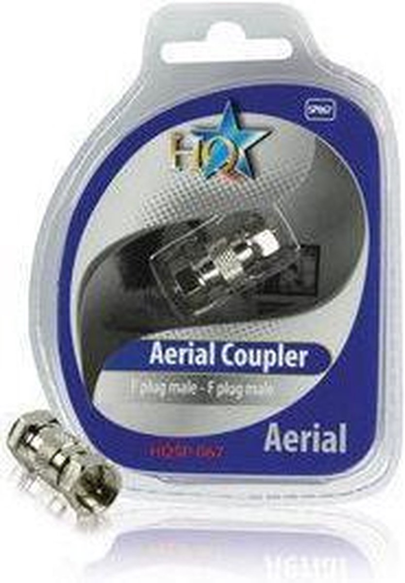 HQ Video Coupler F Plug Mannelijk - F Plug Mannelijk