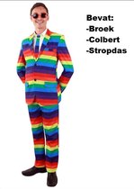 Kostuum rainbow 3-delig mt.56(XL)