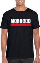Zwart Marokko supporter t-shirt voor heren M