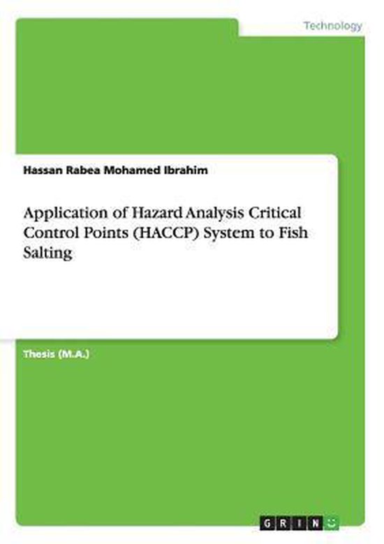 Application of Hazard Analysis Critical Control Points (HACC ... - cover